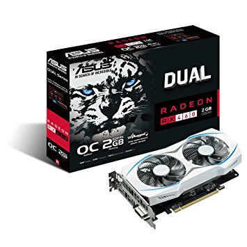 ASUS Dual-Fan Radeon Rx 460 2GB OC Edition AMD Gaming Graphics Card (DUAL-RX460-O2G)