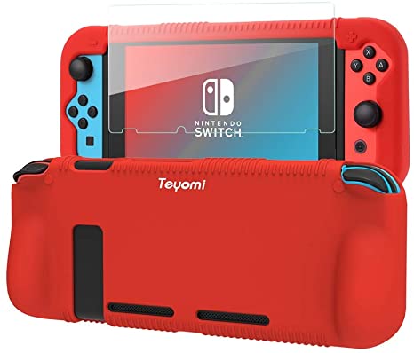 Nintendo Switch Case Cover,Teyomi Protective Case for Nintendo Switch Case,Nintendo Switch Silicone Back Cover Case (Red)