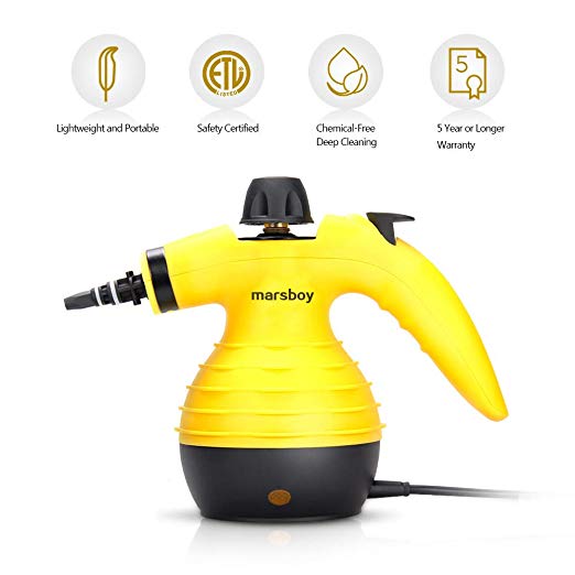 Handheld Steam Cleaner – High Temperature / High Pressure Steam Cleaner, Powerful Steam Removes Stains/Grease/Mold from Bathroom, Kitchen - Kill Bacteria without Chemical Agent, Auto Heat Controller