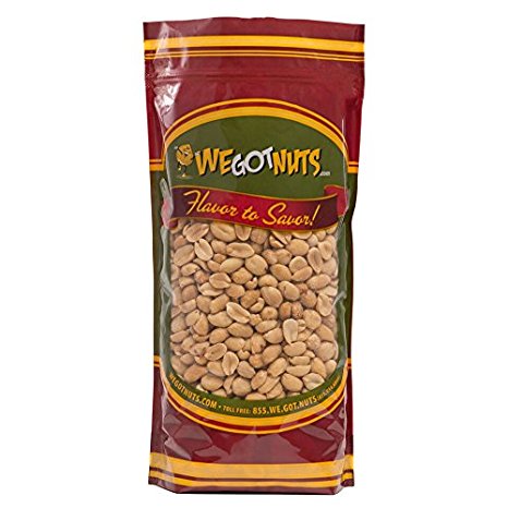Roasted Unsalted Jumbo Peanuts, Blanched , 5 Pound Bulk Bag - We Got Nuts