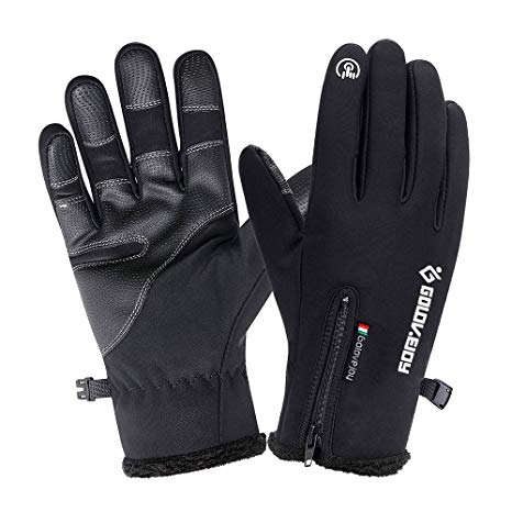 La'prado Cycling Gloves Waterproof Touchscreen Outdoor Leisure Skiing Cycling Camping Hiking Gloves, Non-slip Full Finger Thermal Winter Gloves with for Men and Women