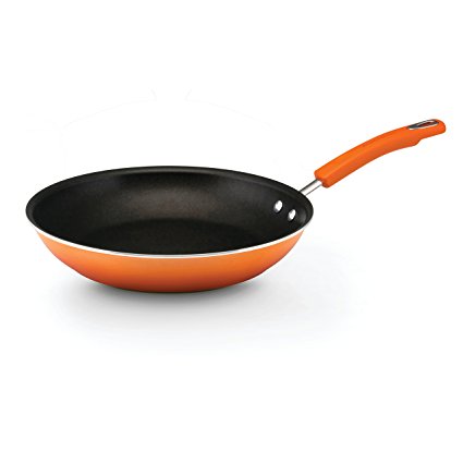 Rachael Ray Porcelain Enamel II Nonstick 12-1/2-Inch Skillet, Orange Gradient