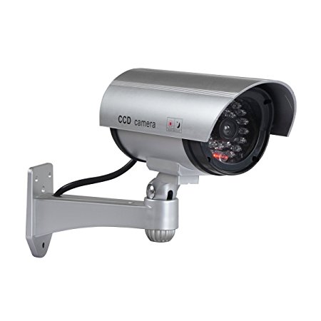 ABOWONE Outdoor Fake/Dummy Security Camera with Blinking Light