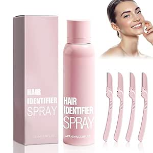 Sknbody Hair Identifier Spray for Face Dermaplaning, 2024 New Hair Identifier Spray for Face Shaving, Skn Body Hair Identifying Spray for Dermaplaning,Women Dermaplaning Tool for Face (1 Set)#AA