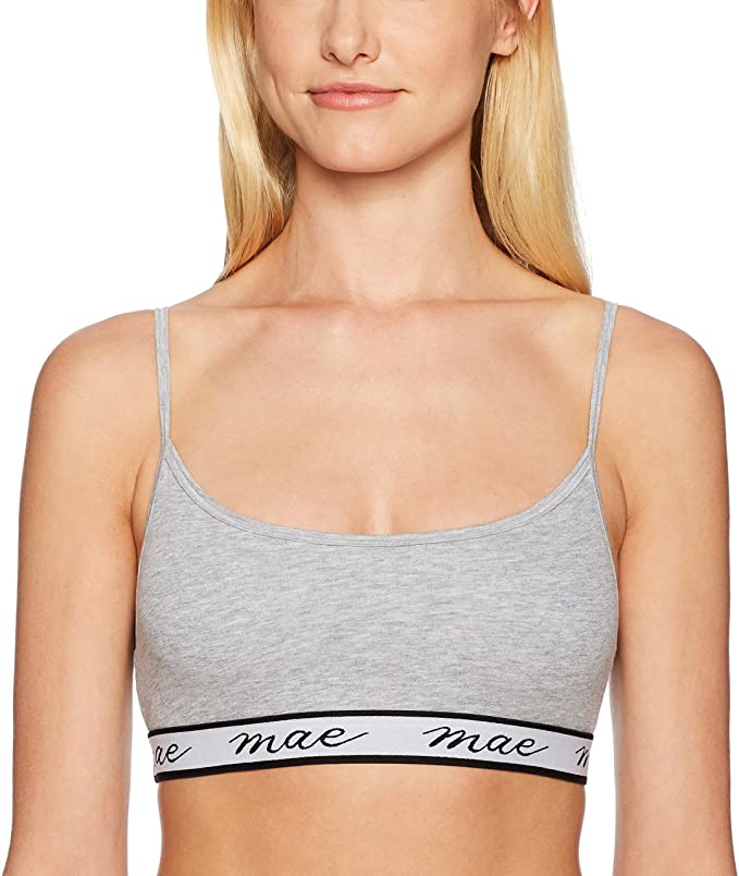 Amazon Brand - Mae Women's Cotton Pullover with Logo Elastic Everyday Bralette (for A-C cups)