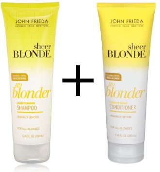 John Frieda Sheer Blonde Go Blonder Lightening Shampoo and Conditioner, 8.45 Fluid Ounce