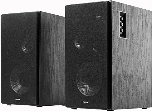 Edifier R2850DB 3-Way Active Speakers, 150W RMS Tri-Amp Speaker, 3-Way Powered Bookshelf Speaker, 2.0 Active Studio Monitor Speakers, Bluetooth V5.1 Wireless Speaker with Sub-Out, Black – Pair