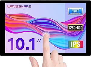 Waveshare 10.1inch Capacitive Touch Display Compatible with Raspberry Pi 4B/3B /3A , CM3/3 /4 * 1280×800, IPS, DSI Interface