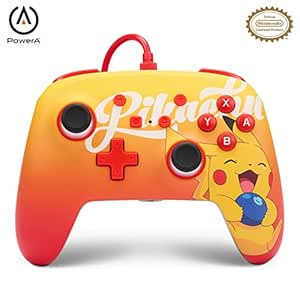 PowerA Enhanced Wired Controller for Nintendo Switch - Oran Berry Pikachu, Nintendo Switch - OLED Model, Gamepad, Game controller, Wired controller, Officially licensed