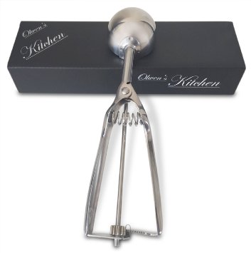 Ice Cream Scoop with Trigger Release - Stainless Steel Ice Cream Scooper for Cookie Dough Scoops Melon Balls Spoon Mashed Potato Disher