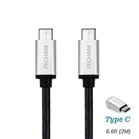 PECHAM C32 USB 31 Type C Cable Braided 66ft USB C to USB C Male Reversible Connector Data Charger Cable for MacBook 12 Inch Nexus 6P Nexus 5X Nokia N1 Tablet and Other Device with Type-C Port