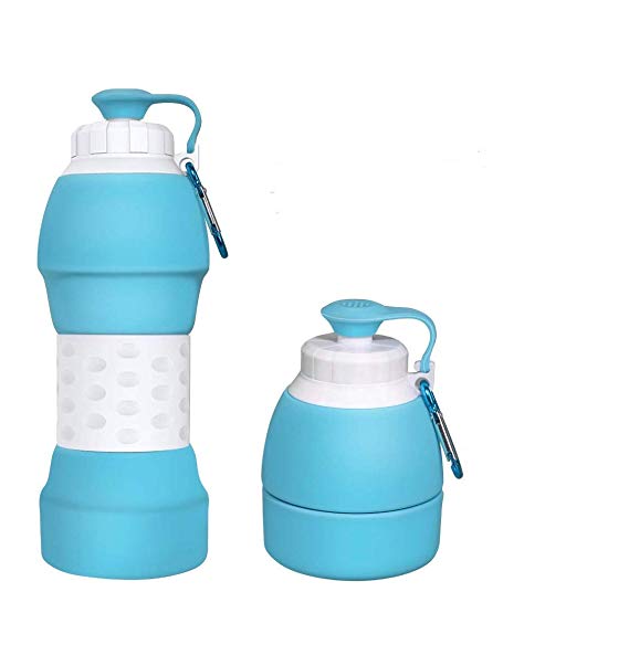 Nexxxt Gen Collapsible Water Bottle,Silicone, Portable Anti Leakage BPA Free Sports Traveling Water Bottle (Blue)