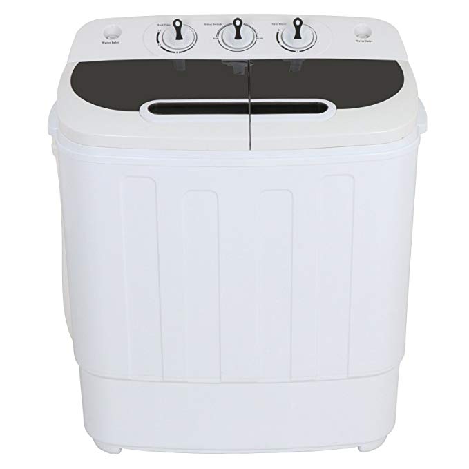 Generic er White Washing Machine Shing Machine Wa Portable Mini Compact Portable Mi Washer Spin Twin T Twin Tub ni Compact Dryer White