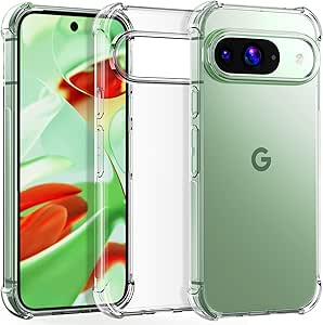 for Google Pixel 9 Case,Google Pixel 9 Pro Case,Ultra [Slim Thin] Flexible Scratch Resistant Clear TPU Gel Rubber Soft Silicone Protective Case Cover for Google Pixel 9 / Pixel 9 Pro (Clear)