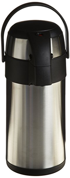 Genuine Joe GJO11961 Stainless Steel High Capacity Vacuum Airpot with Removable Lid, 3L Capacity