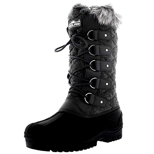 Polar Products Womens Waterproof Tactical Mountain Walking Snow Knee Boots