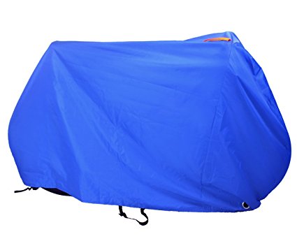 Kotivie Lockable Foldable Waterproof Sun Protective Bicycle Cover for 1 to 3 All Kinds of Bikes with Double Buckle Straps