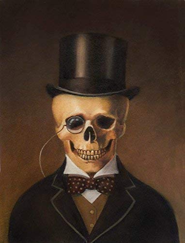 Skeleton Print - Gothic Skull Art - Victorian Portrait- Gentleman Skeleton Portrait - Victorian Skull - Steampunk - Halloween - Spooky