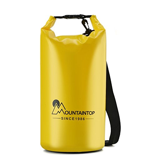 Mountaintop 5L/10L/20L Lightweight Waterproof Dry Bag Floating Dry Gear Bags Backpacks for Boating,Kayaking,Fishing,Beach,Rafting,Swimming,Camping,Canoeing and Snowboarding with Shoulder Strap