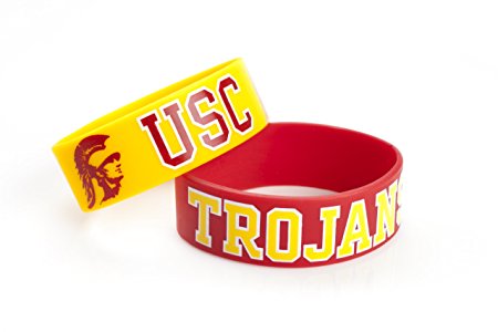 NCAA Silicone Rubber Bracelet, 2-Pack