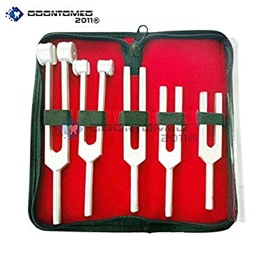 OdontoMed2011 Tuning Fork Set of 5 (C128, C256, C512, C1024, C2048) DIAGANOSTICS Instruments