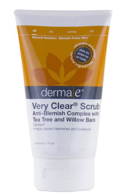 DERMA E Natural Body Care Very Clear Cleansing Facial Scrub 4 Ounce