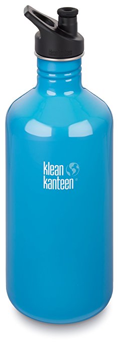 Klean Kanteen 64 oz Stainless Steel Water Bottle with Sport Cap 3.0 in Black