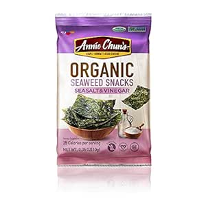 Annie Chun's Organic Seaweed Snacks, Sea Salt & Vinegar, 0.35 Ounce