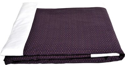 J-Life Authentic Traditional Japanese Kakefuton (Kakebuton) Silk-Filled Comforter - Double Size (82" x 92") - Asa No Ha Purple #3