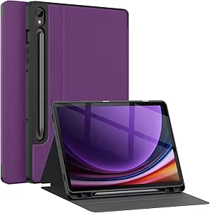 Soke Case for Samsung Galaxy Tab S9 2023 [SM-X710/X716B/X718U]-Premium Shock Proof Stand Folio Case, Multi-Viewing Angles, Soft TPU Back Cover for Galaxy Tab S9 11 inch Tablet, Purple