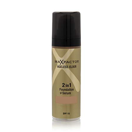 Max Factor Ageless Elixir 2-in-1 Foundation and Serum, SPF 15, 4 Light Ivory