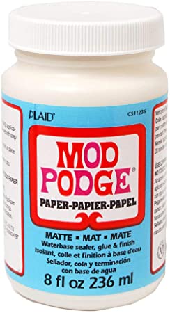 Mod Podge Waterbase Sealer, Glue and Finish for Paper (8-Ounce), CS11236 Matte Finish