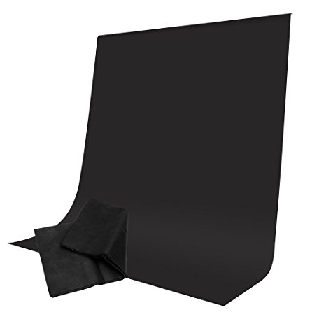 ESDDI Background Photography Backdrop Screen for Video Television Made of Pure Nonwoven Fabrics, 5 x 10 Feet / 1.6 x 3 Meters Black