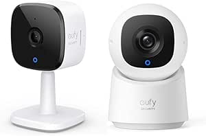 eufy Security Indoor Cam C120, 2K with Wi-Fi, IP Camera  Indoor Cam C210, 1080p Resolution Security Camera with 360° PTZ