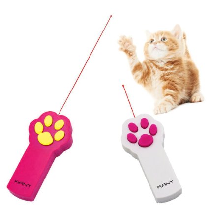Kany Paw Style Cat Catch The Interactive LED Light Pointer Exercise Chaser Toy Pet Scratching Training Tool(2 Pack)