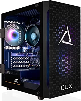 CLX Set Gaming Desktop - AMD Ryzen 5 5600G 3.9GHz 6-Core Processor, 8GB DDR4 Memory, Radeon Vega 7 1GB Shared Graphics, 500GB SSD, WiFi, Windows 11 Home 64-bit