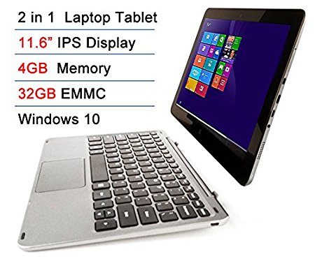 Intel Atom X5 Z8300 11.6" IPS 4GB RAM 32GB EMMC Touchscreen 2-in-1 Laptop Tablet PC Windows 10   Bluetooth keyboard Docking