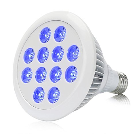 eSavebulbs 24W Blue LED E27 E26 Grow Light Bulb for Indoor Greenhouse Aquarium and Plant Growth