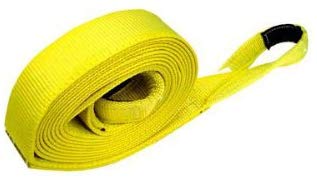 3" x 30' Nylon Recovery Strap/Tow Strap with Cordura Eyes, Made in USA