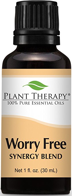 Worry Free (Stress Free) Synergy Essential Oil Blend. 30 ml (1 oz). 100% Pure, Undiluted, Therapeutic Grade. Blend Of: Lavender, Marjoram, Ylang Ylang, Sandalwood, Peru Balsam and Roman Chamomile.