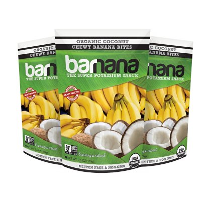Barnana Organic Chewy Banana Bites, Coconut, 3.5 Ounce, 3 Count
