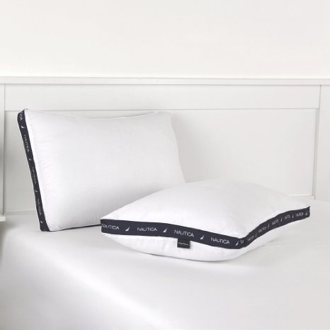 Nautica Microfiber Stripe Pillow with 1.5" Gusset, Standard