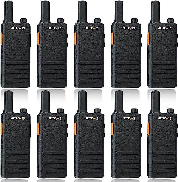 Retevis RT22P,New Version of RT22,Portable FRS Two-Way Radios,Walkie Talkies for Adults Rechargeable,1620mAh Long Battery Life,USB-C,VOX Handsfree,Radio Walkie Talkie Retail Hotel Healthcare(10 Pack)