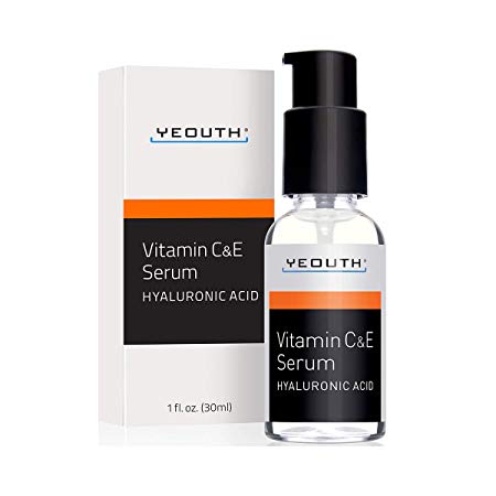 Vitamin C Serum For Day with Hyaluronic Acid Serum, Vitamin E, Anti Aging, Anti Wrinkle, Fill Fine Lines, Evens Skin Tone, Fades Age Spots, Medical Grade Skin Care Formula For Face - YEOUTH