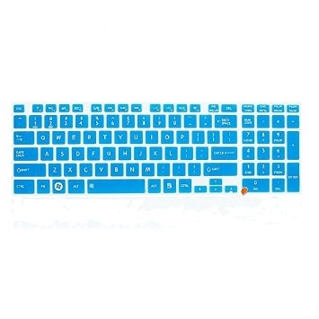 Leze - Ultra Thin Silicone Keyboard Protector Cover Skin for Toshiba Satellite L850/L850D/L855/L855D/L875/L875D/L955/L955D/L50-A/L50D-A/L50t-A/L50Dt-A/L55-A/L55T-A/L55DT-A/L70-A/U50t-A/E55-A/E55D-A/E55DT-A/E55t-A/S855/S855D/S875/S875D/S955/S955D/S50-A/S50t-A/S55T-A/S50D-A/S50Dt-A/S70-A/S70t-A/S75-A/S75D-A/S75t-A/P50-A/P50t-A/P55-A/P55T-A/P70-A/P75-A/P875/Qosmio X875/X70-A/X75-A Series US Layout - Semi Blue