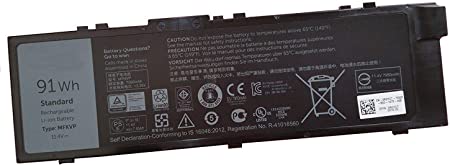 Ding New MFKVP Replacement Laptop Battery Compatible with Dell Precision 15 7510 Dell Precision 17 7710 M7710 MFKVP 0RDYCT T05W1(11.4V 91Wh)