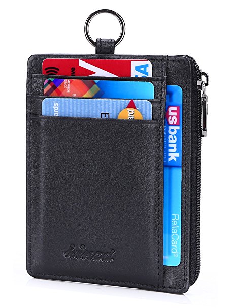 Slim Wallet RFID Front Pocket Wallet Minimalist Secure Thin Credit Card Holder