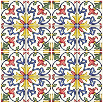 In Home NH2365 Tuscan Peel & Stick Backsplash Tiles, Multi-Color