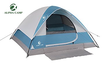 ALPHA CAMP 4 Person Dome Camping Tent 4 Season Family Tent with Carry Bag - 9' x 7'