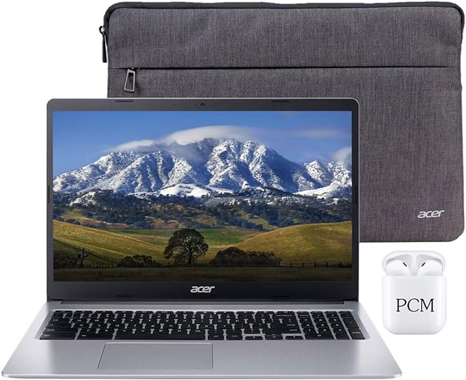 acer Chromebook 315, 15.6” HD Laptop Computer, Thin and Light PC, Intel Celeron N4020, 4GB LPDDR4 RAM, 320GB Storage, Chrome OS, Long Battery Life, Numeric Keyboard, Wi-Fi 5, Webcam, PCM